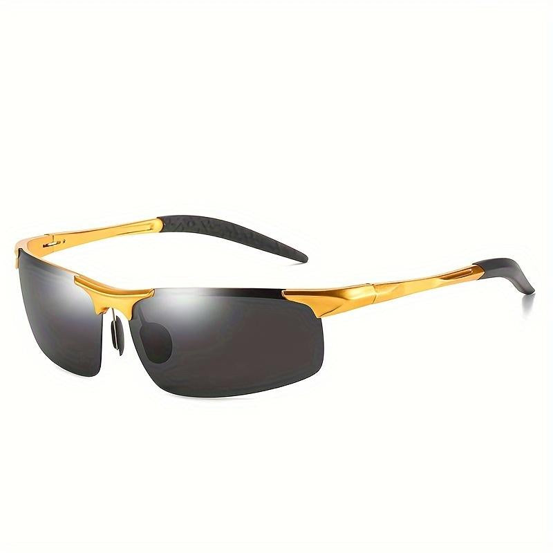 Top Sports Sunglasses Al-Mg Alloy Glasses Driving HD Polarized UV Protection Ultralight Golf Fishing Cycling UV400 Polarized Square Sunglasses Colorblock Leopard Polarized Sports Sport Glas Fishing Sunglasses Adjustable Polarized Lens Protection
