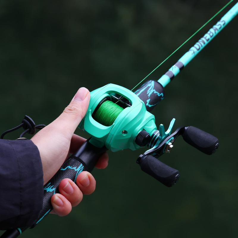 Sougayilang Baitcasting Combo,Two Count Pole with Super Smooth 8.1:1 High Speed and Powerful Casting Reel,Stainless Steel Guides Composite Graphite
