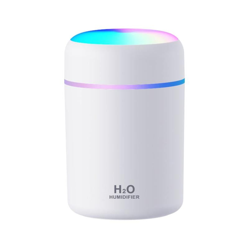 DOVVEE Cube Car Humidifier Rainbow Mist Portable USB Mini Humidifier 2 Modes, Mood Magic for /Bedrooms/Desks/Stinky Room