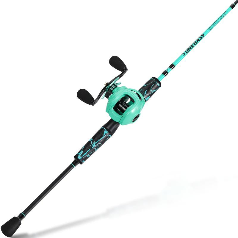 Sougayilang Baitcasting Combo,Two Count Pole with Super Smooth 8.1:1 High Speed and Powerful Casting Reel,Stainless Steel Guides Composite Graphite