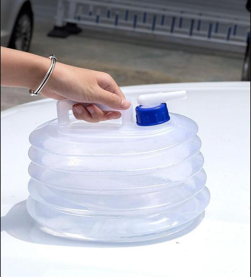 Foldable Camping Water Bucket, Large Capacity Portable Outdoor Storage with Tap