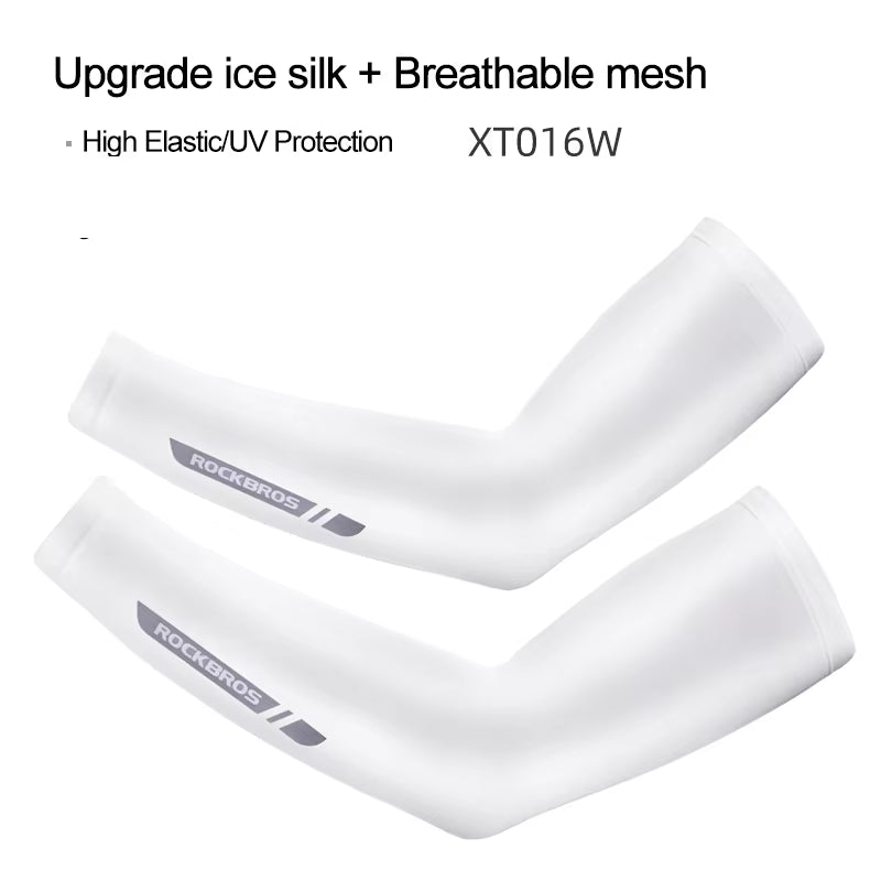 Ice Fabric Running Camping Arm Warmers Basketball Sleeve Running Arm Sleeve Cycling Sleeves Summer Sports Safety Gear