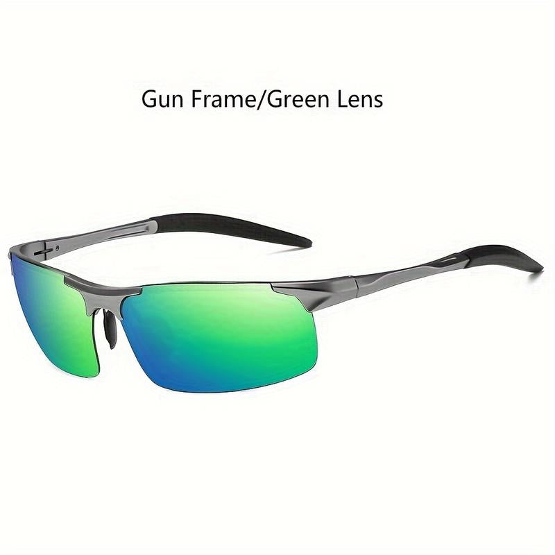Top Sports Sunglasses Al-Mg Alloy Glasses Driving HD Polarized UV Protection Ultralight Golf Fishing Cycling UV400 Polarized Square Sunglasses Colorblock Leopard Polarized Sports Sport Glas Fishing Sunglasses Adjustable Polarized Lens Protection