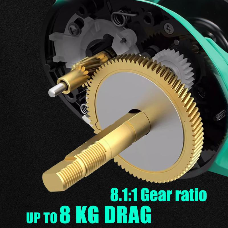 Sougayilang Baitcasting Combo,Two Count Pole with Super Smooth 8.1:1 High Speed and Powerful Casting Reel,Stainless Steel Guides Composite Graphite