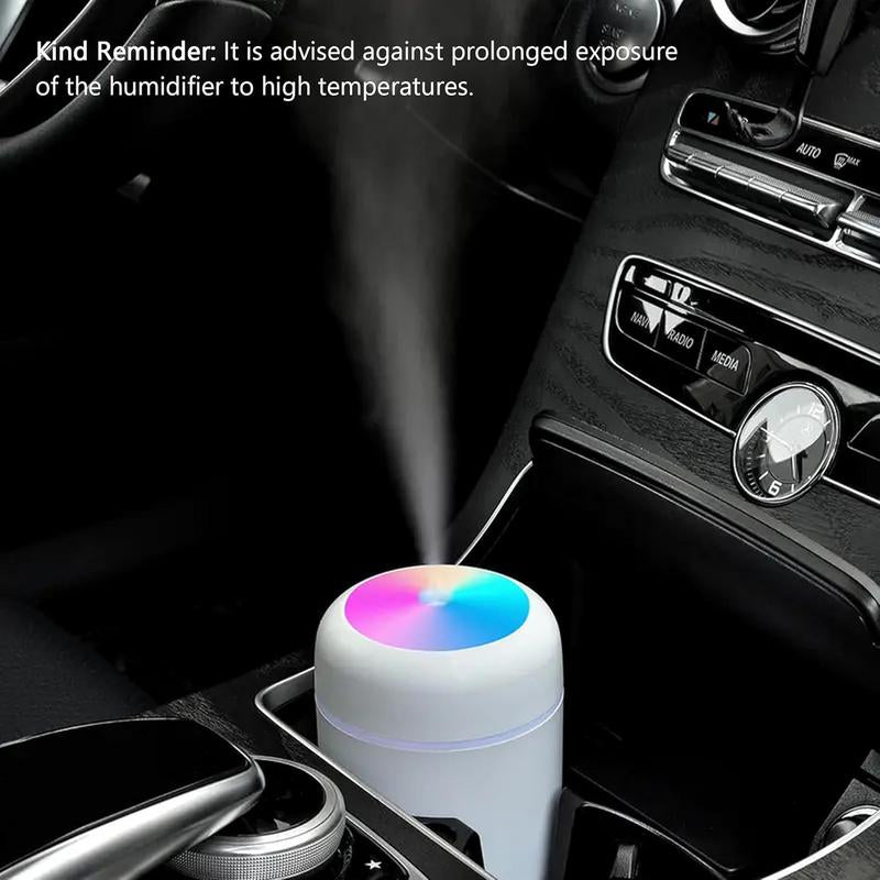 DOVVEE Cube Car Humidifier Rainbow Mist Portable USB Mini Humidifier 2 Modes, Mood Magic for /Bedrooms/Desks/Stinky Room