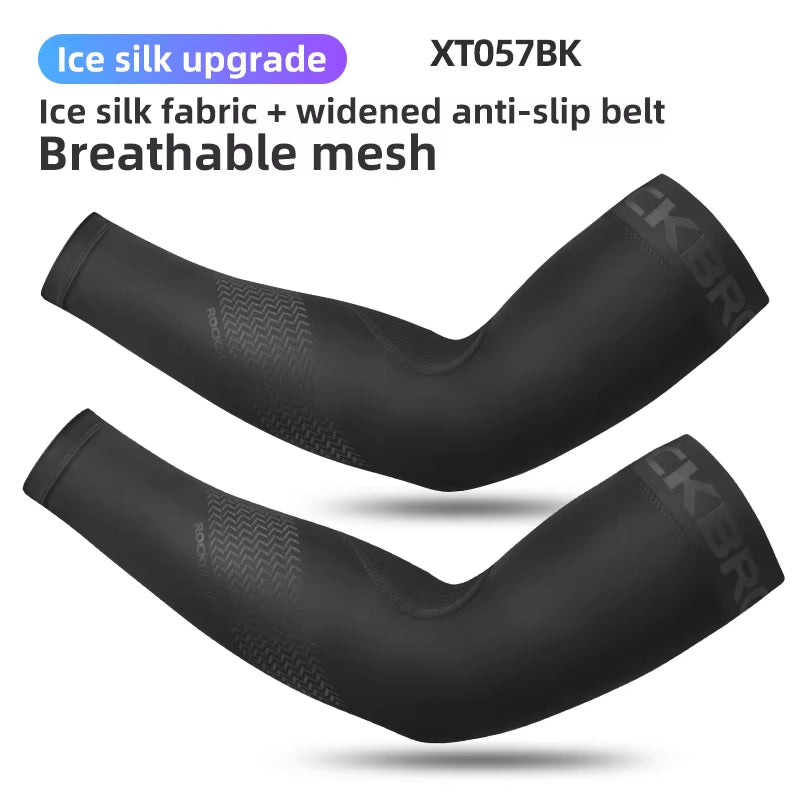 Ice Fabric Running Camping Arm Warmers Basketball Sleeve Running Arm Sleeve Cycling Sleeves Summer Sports Safety Gear