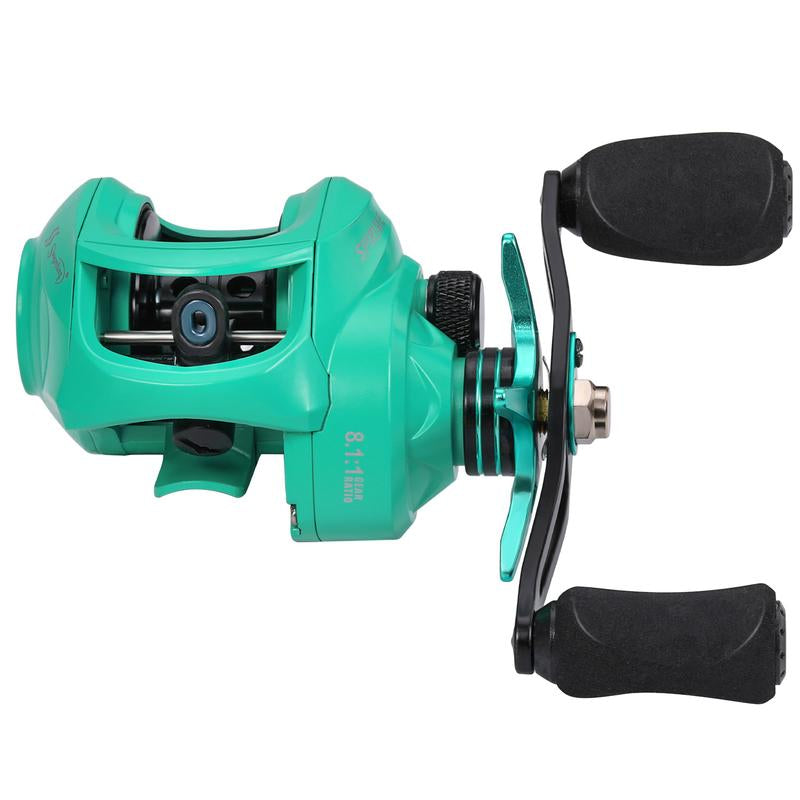 Sougayilang Baitcasting Combo,Two Count Pole with Super Smooth 8.1:1 High Speed and Powerful Casting Reel,Stainless Steel Guides Composite Graphite