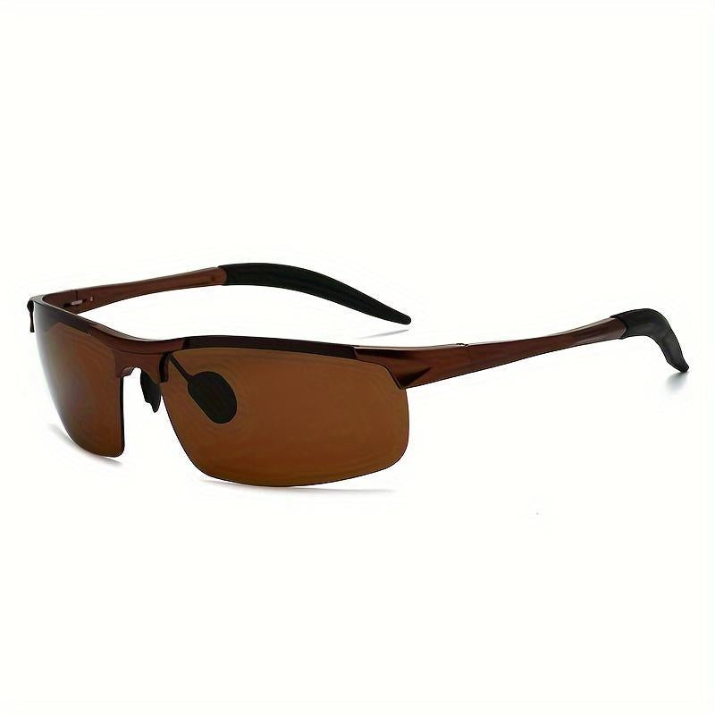 Top Sports Sunglasses Al-Mg Alloy Glasses Driving HD Polarized UV Protection Ultralight Golf Fishing Cycling UV400 Polarized Square Sunglasses Colorblock Leopard Polarized Sports Sport Glas Fishing Sunglasses Adjustable Polarized Lens Protection