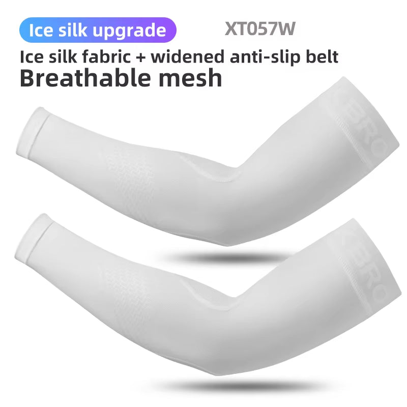 Ice Fabric Running Camping Arm Warmers Basketball Sleeve Running Arm Sleeve Cycling Sleeves Summer Sports Safety Gear
