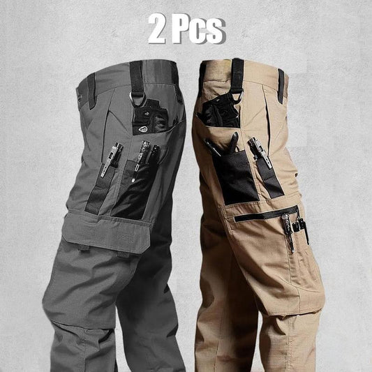 Men'S Solid & Camo Print Pockets Zipper Waterproof Tactical Cargo Pants without Belt, Regular Fit Sporty Pockets Durability Trousers for Fall, Wear-Resistant Outdoor Training Pant for Men，Please Place Your Order According to the Size Chart