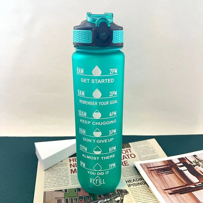 900/1000Ml Water Bottle Motivational Sport Water Bottle Leakproof Bottles Drinking Outdoor Travel PC Bottle Gym Fitness Jugs