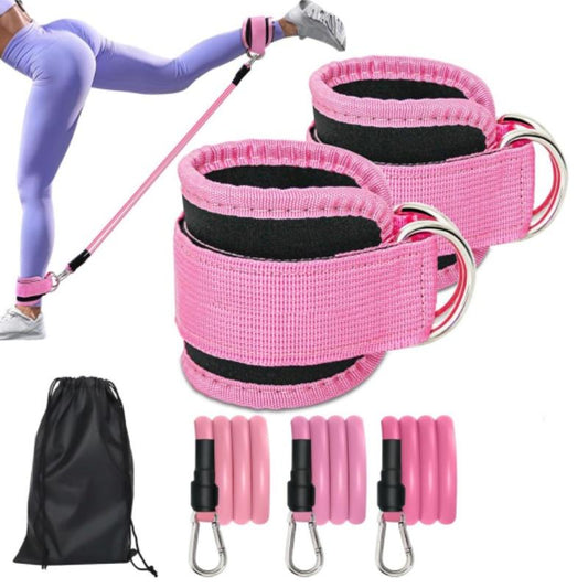 6 Pcs Ankle Resistance Bands, Ankle Bands for Working Out with Cuffs, Resistance Bands for Leg Butt Training Workout Equipment for Kickbacks Hip Gluteus Training Exercises, Ankle Strap with Exercise Bands