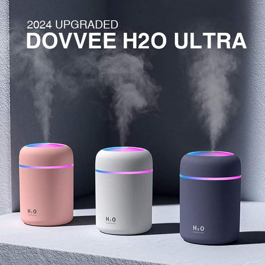 DOVVEE Cube Car Humidifier Rainbow Mist Portable USB Mini Humidifier 2 Modes, Mood Magic for /Bedrooms/Desks/Stinky Room