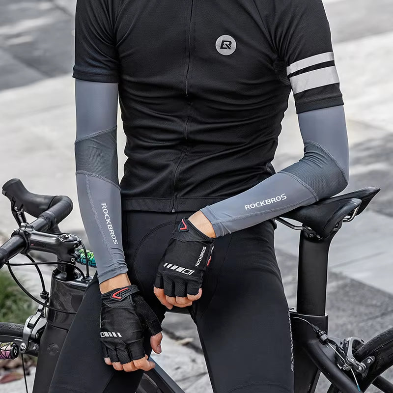 Ice Fabric Running Camping Arm Warmers Basketball Sleeve Running Arm Sleeve Cycling Sleeves Summer Sports Safety Gear