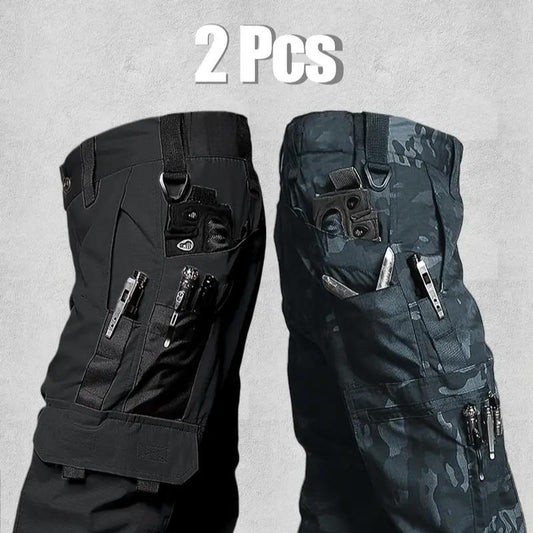 Men'S Solid & Camo Print Pockets Zipper Waterproof Tactical Cargo Pants without Belt, Regular Fit Sporty Pockets Durability Trousers for Fall, Wear-Resistant Outdoor Training Pant for Men，Please Place Your Order According to the Size Chart