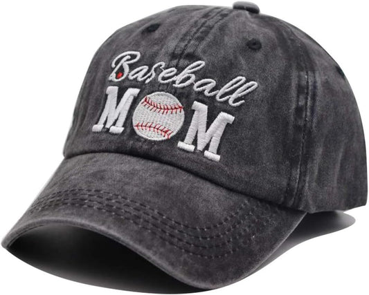 Baseball Mom 1 Vintage Jeans Baseball Cap for Men and Women
