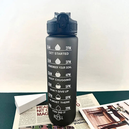 900/1000Ml Water Bottle Motivational Sport Water Bottle Leakproof Bottles Drinking Outdoor Travel PC Bottle Gym Fitness Jugs