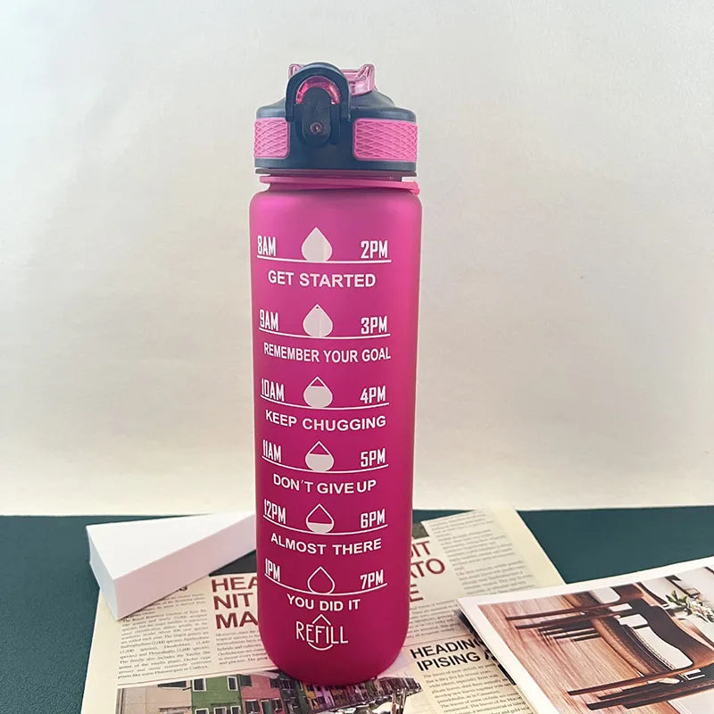 900/1000Ml Water Bottle Motivational Sport Water Bottle Leakproof Bottles Drinking Outdoor Travel PC Bottle Gym Fitness Jugs