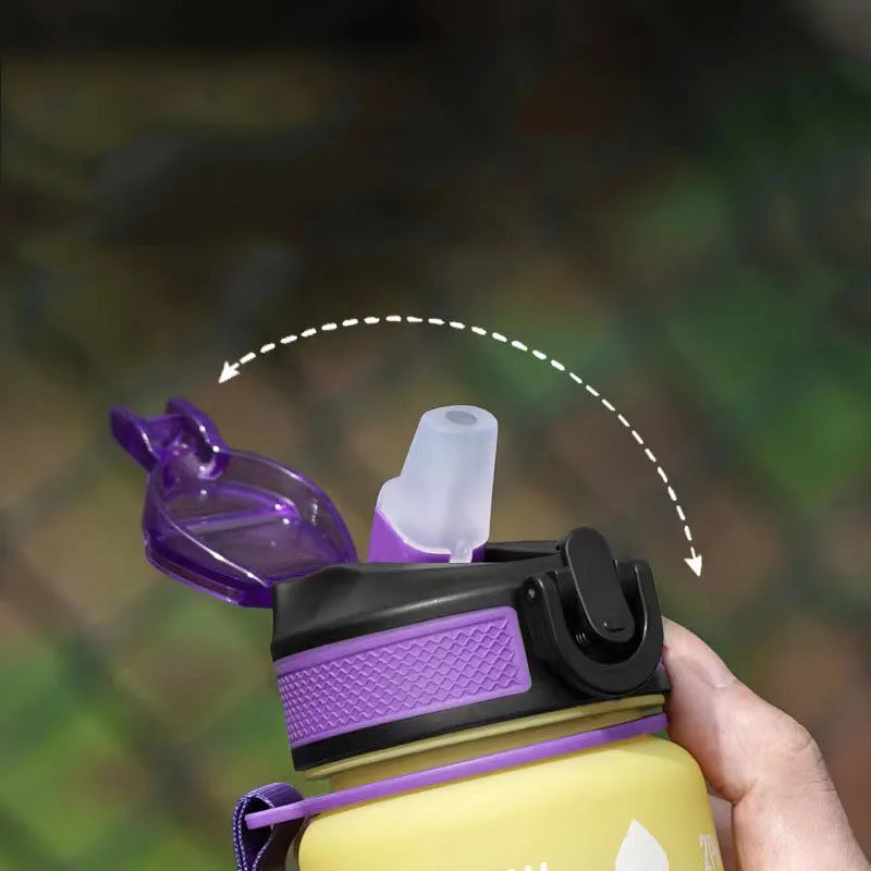 900/1000Ml Water Bottle Motivational Sport Water Bottle Leakproof Bottles Drinking Outdoor Travel PC Bottle Gym Fitness Jugs