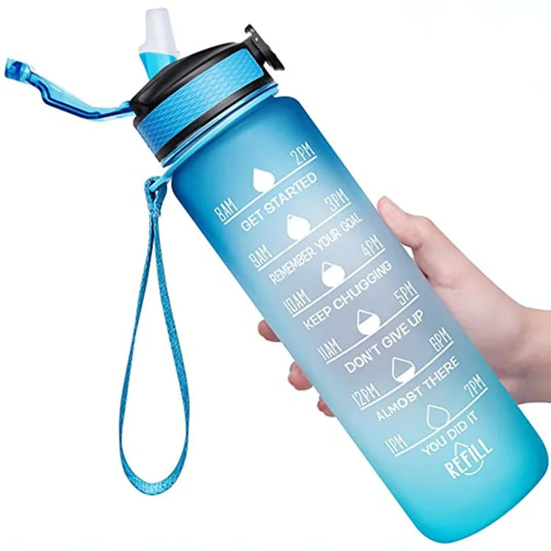 900/1000Ml Water Bottle Motivational Sport Water Bottle Leakproof Bottles Drinking Outdoor Travel PC Bottle Gym Fitness Jugs